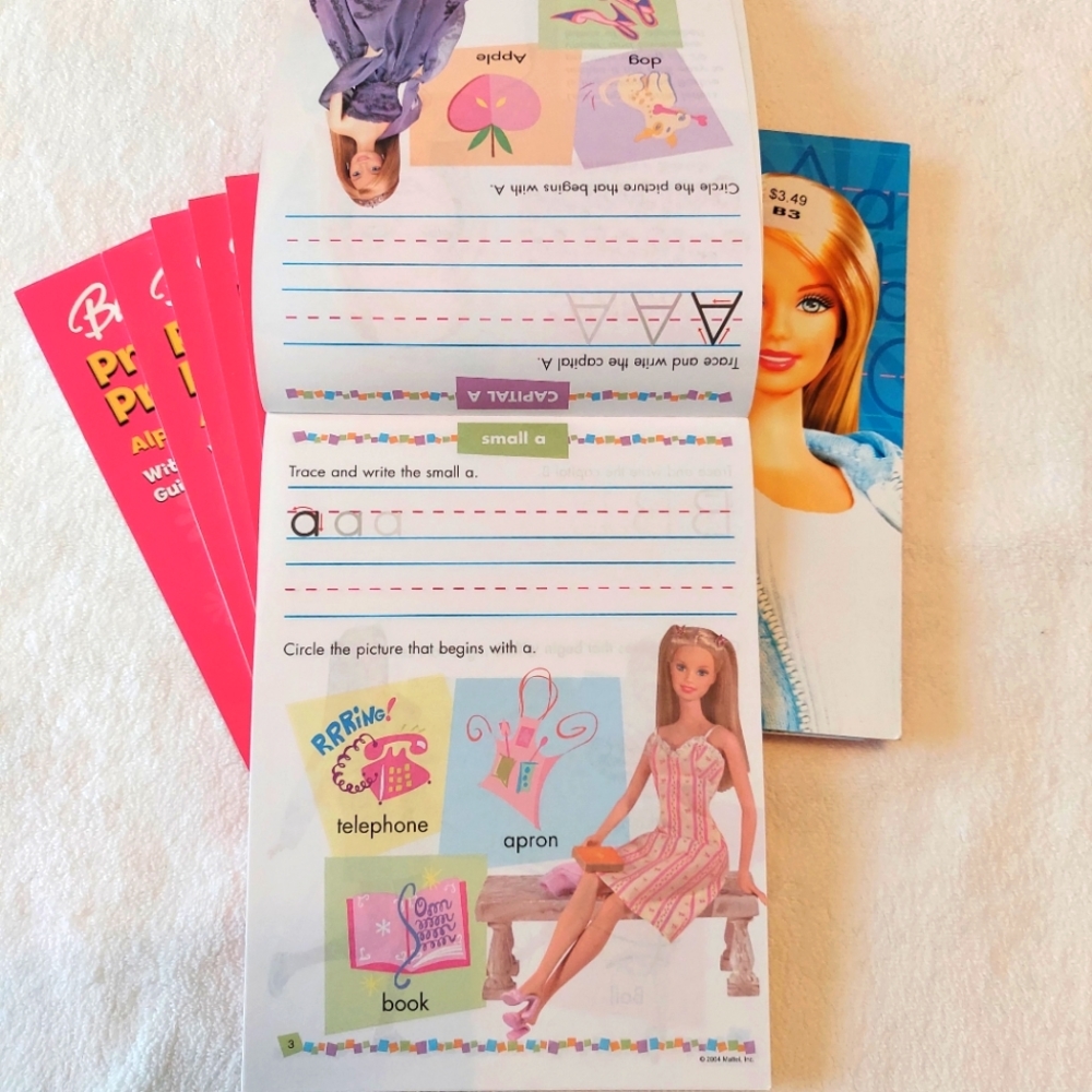 Barbie practice printing alphabet books New With Writing Guides SET OF 11 - Picture 4 of 9